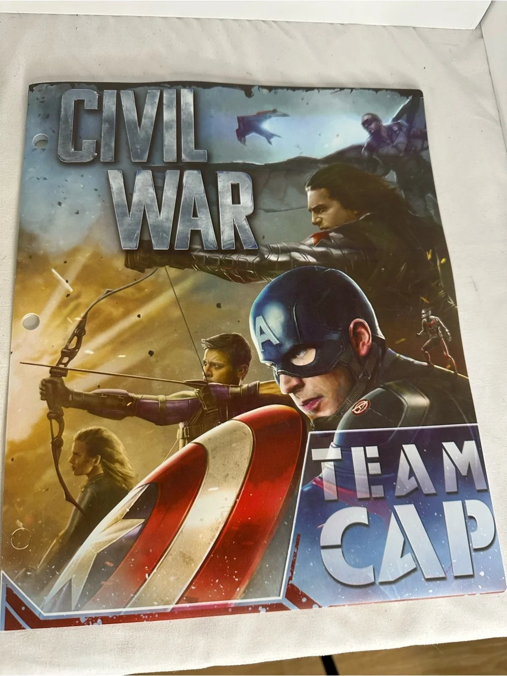 Marvel Captain America Civil War Boys 16” Backpack Set- Red/Blue